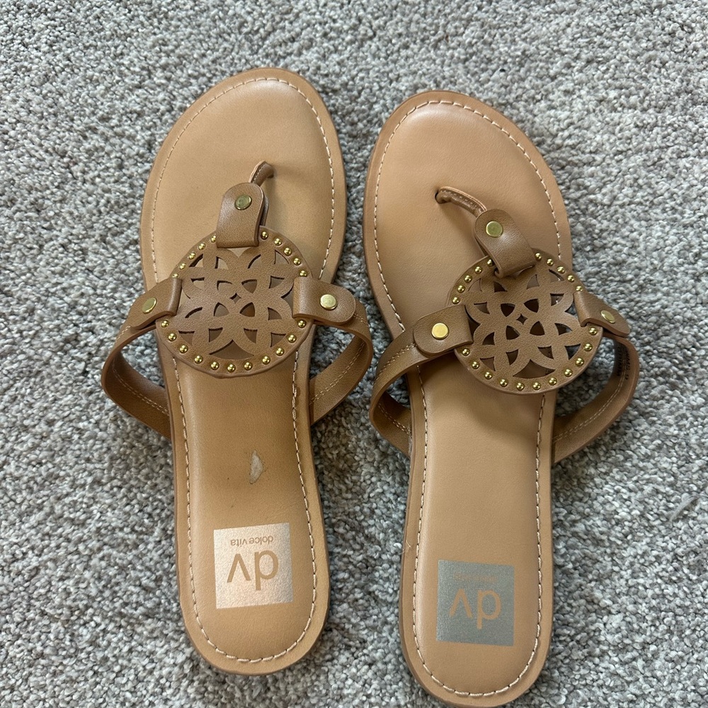 DV by Dolce Vita Women's Brown Cutout Sandals